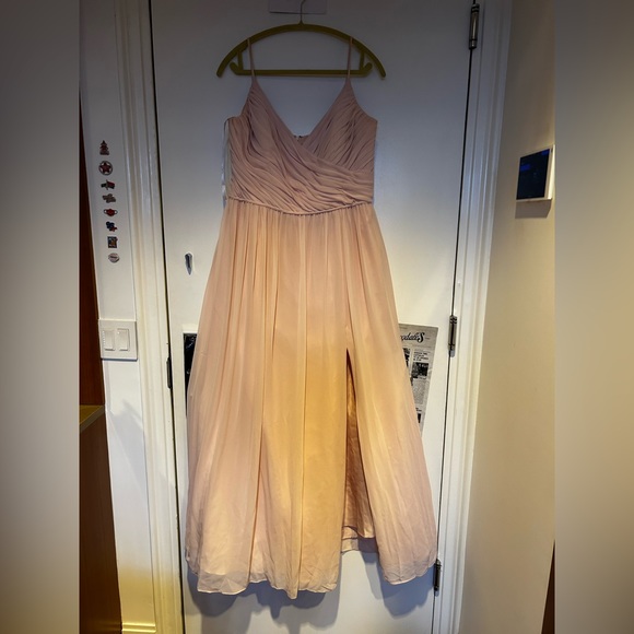 Hayley Paige Blush Bridesmaid Dress - Style 5951 - Picture 2 of 6